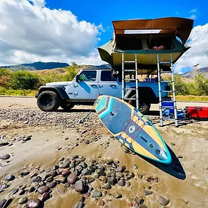 Aloha Glamp's Jeep Adventure: Rooftop Across Maui Luxury tent Paia